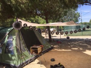 Unser Zelt in Tarragona 2016